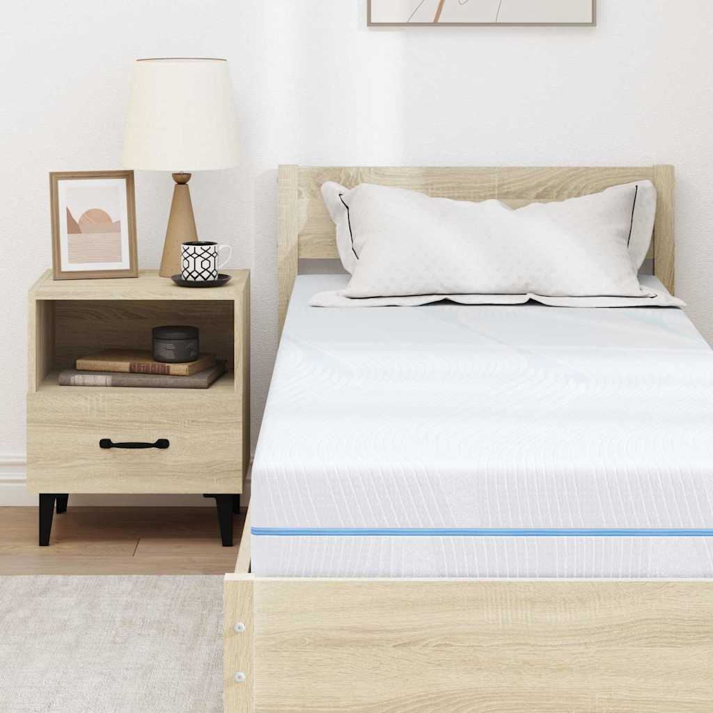 Matelas Blanc 70 x 200 cm Tissu jacquard - XIOS