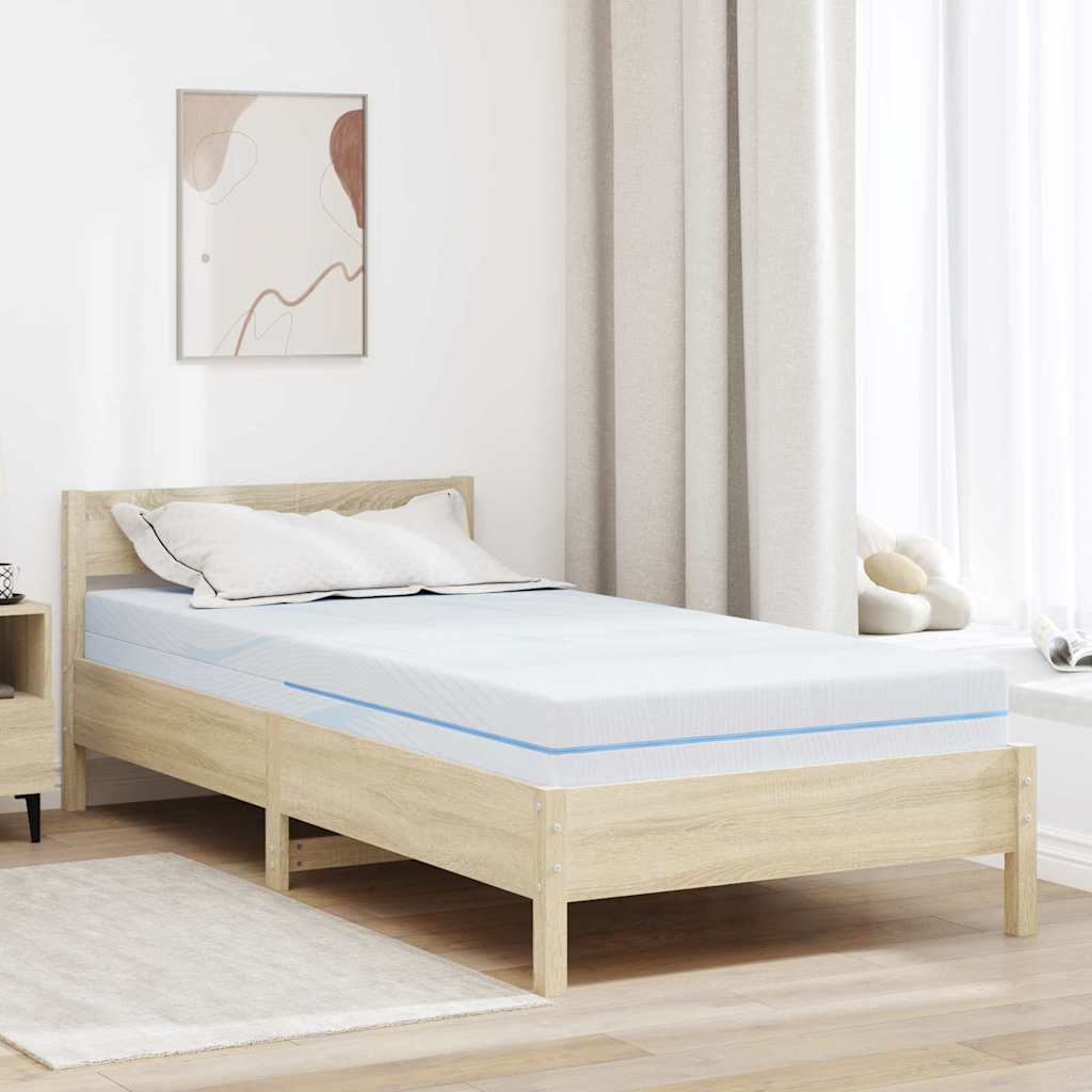 Matelas Blanc 90 x 190 cm Tissu jacquard - XIOS