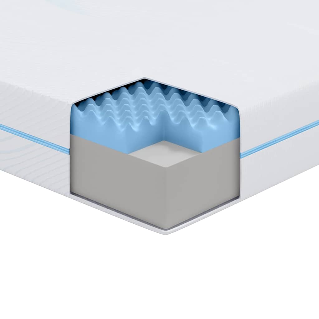 Matelas Moyennement ferme 180 x 200 cm Blanc