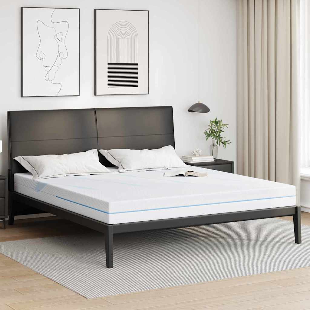 Matelas Moyennement ferme 180 x 200 cm Blanc
