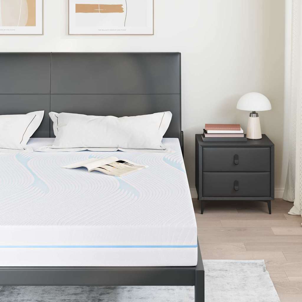 Matelas Moyennement ferme 180 x 200 cm Blanc