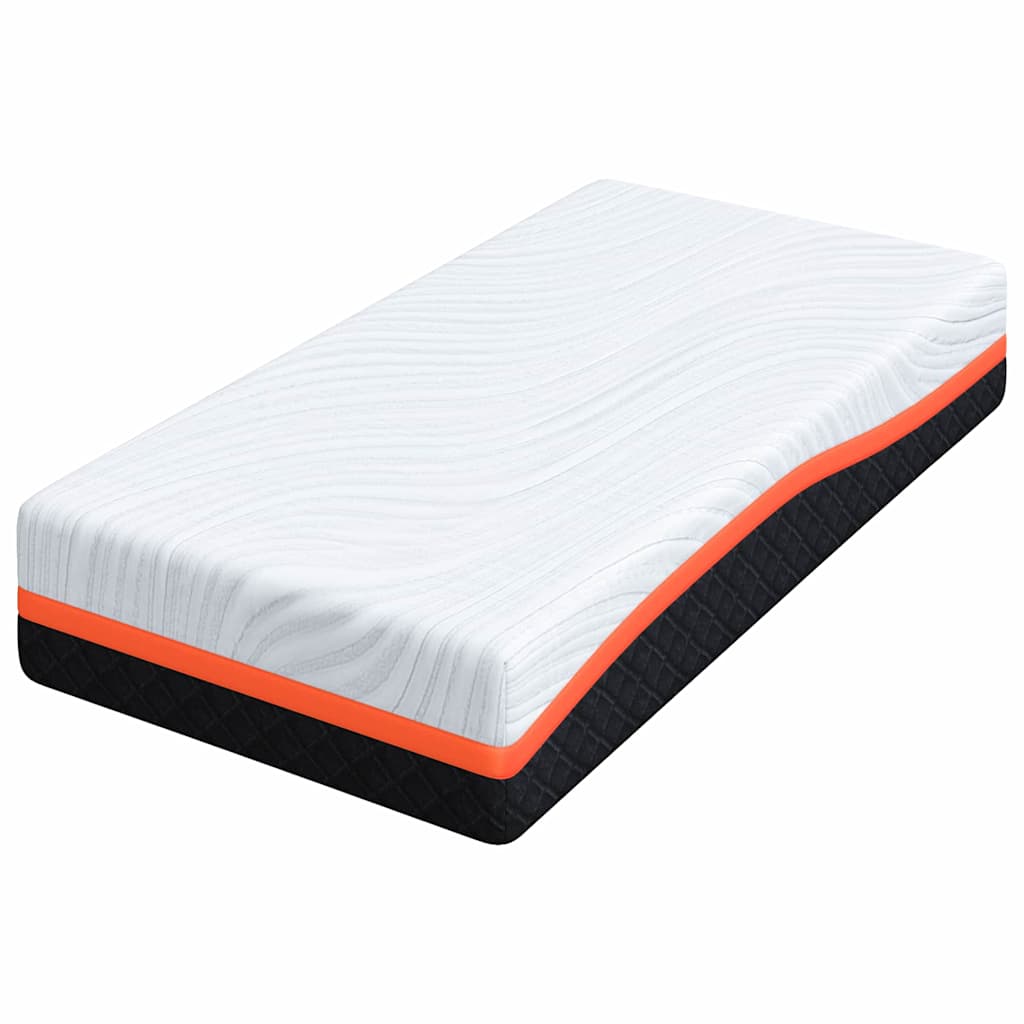 Matelas Blanc et Gris 80 x 160 cm Mousse à Mémoire - XIOS