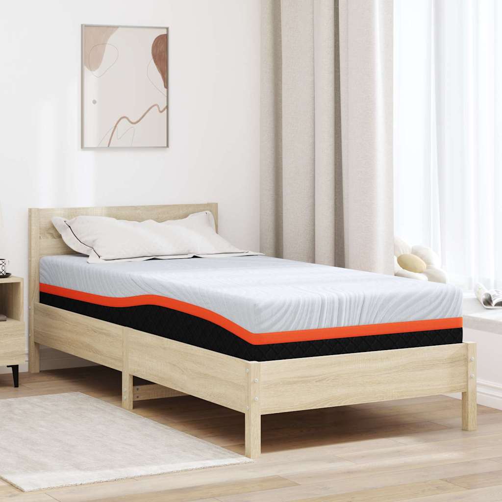 Matelas Blanc et Gris 100 x 200 cm Mousse à Mémoire - XIOS