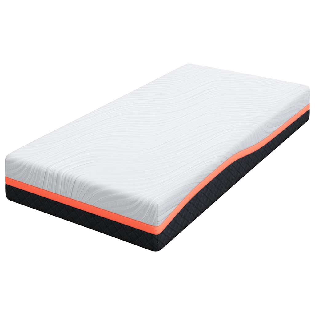 Matelas Blanc et Gris 100 x 200 cm Mousse à Mémoire - XIOS
