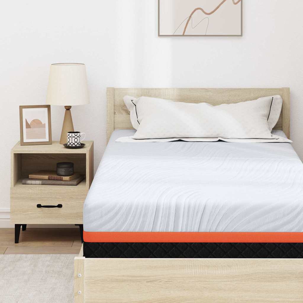 Matelas Moyennement ferme 120 x 200 cm Blanc et Gris