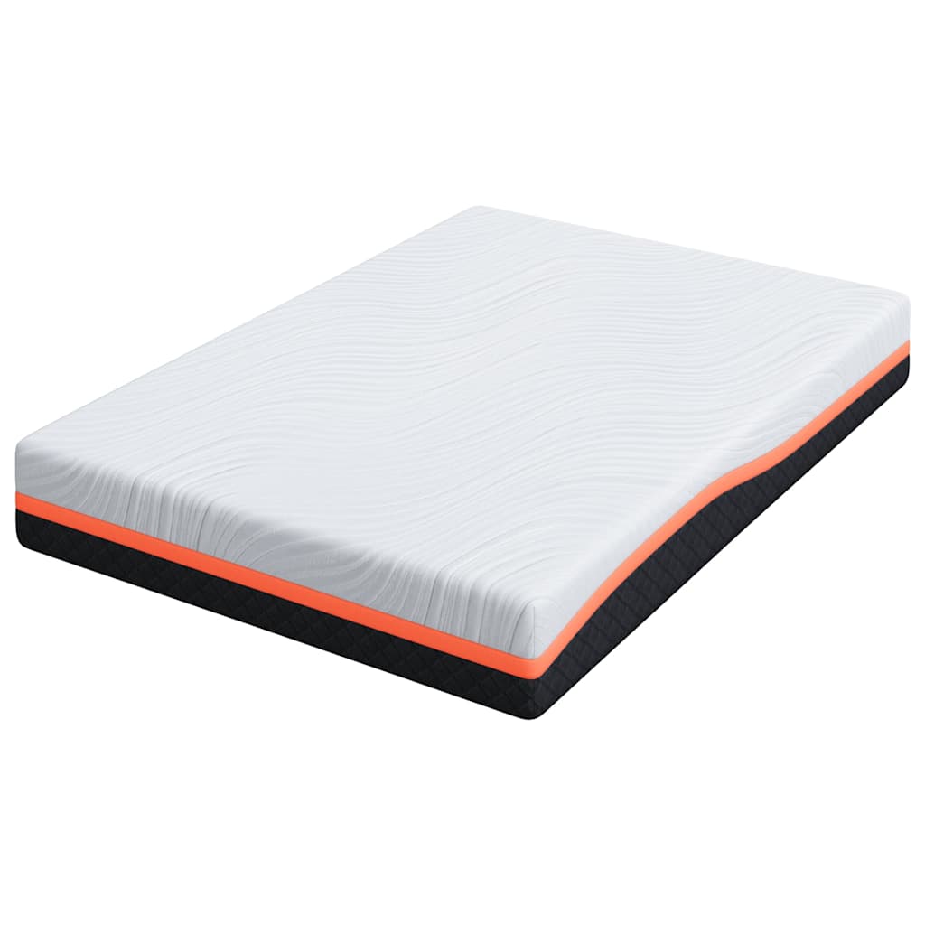 Matelas Blanc et Gris 140 x 200 cm Tissu jacquard - XIOS