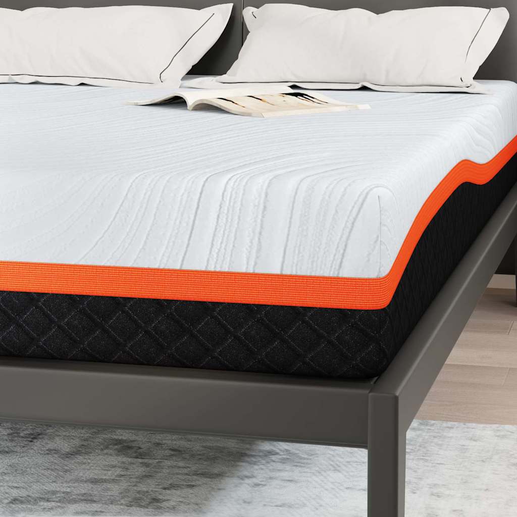 Matelas Blanc et Gris 160 x 200 cm Tissu jacquard - XIOS