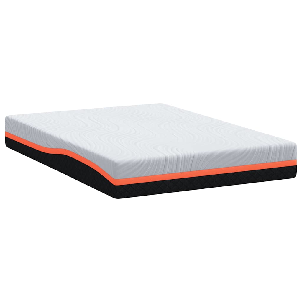 Matelas Blanc et Gris 160 x 200 cm Tissu jacquard - XIOS