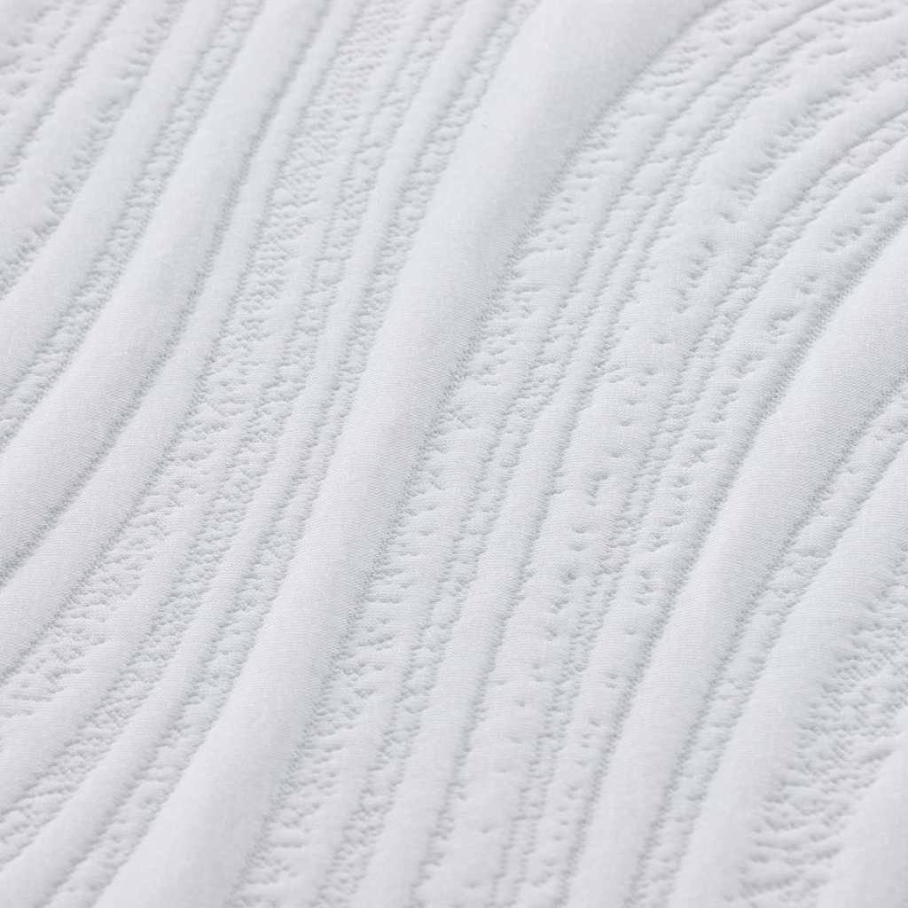 Matelas Blanc et Gris 180 x 200 cm Tissu jacquard - XIOS