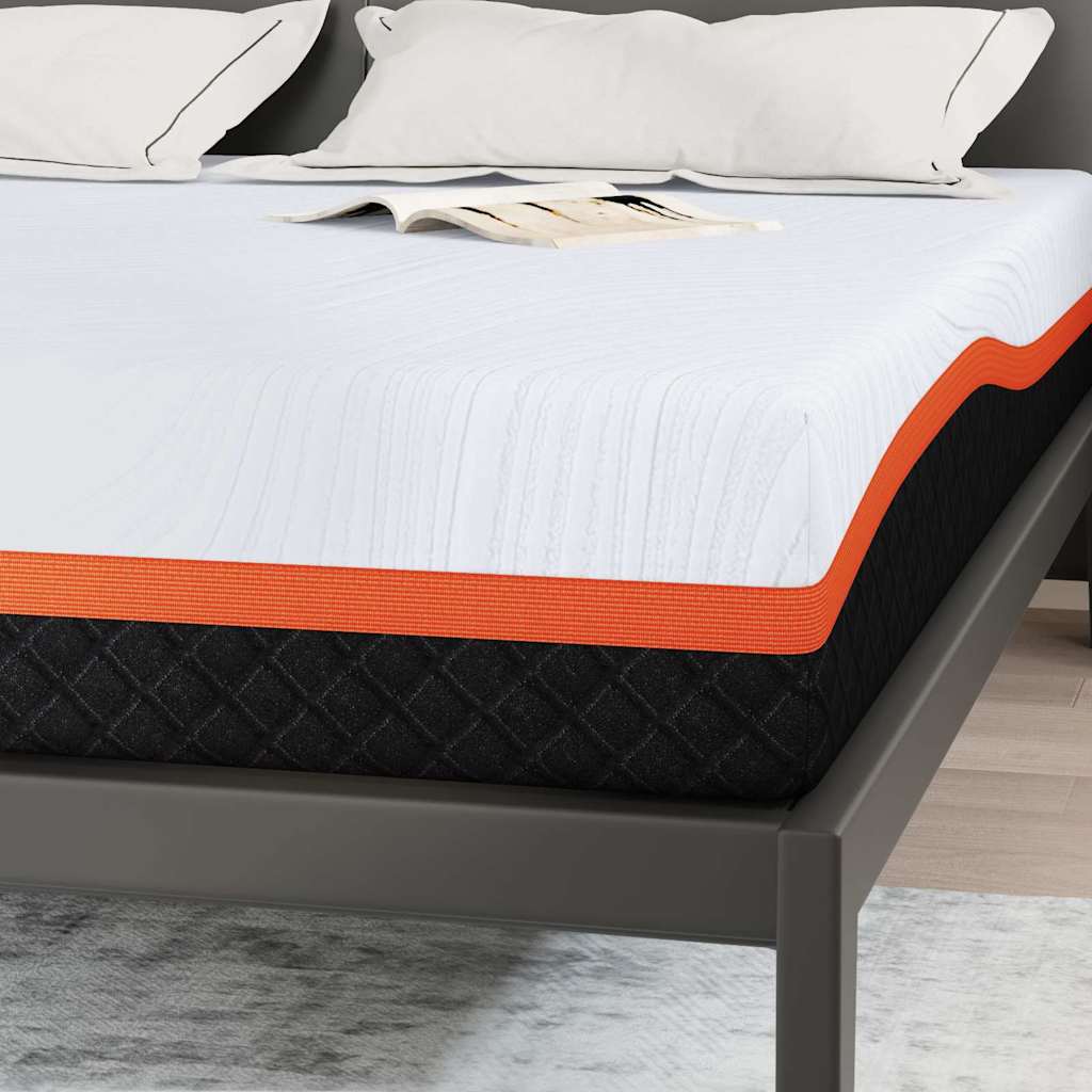 Matelas Blanc et Gris 180 x 200 cm Tissu jacquard - XIOS