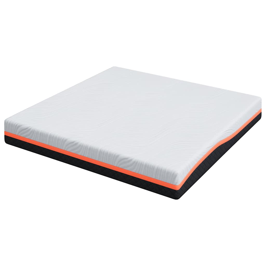 Matelas Blanc et Gris 180 x 200 cm Tissu jacquard - XIOS