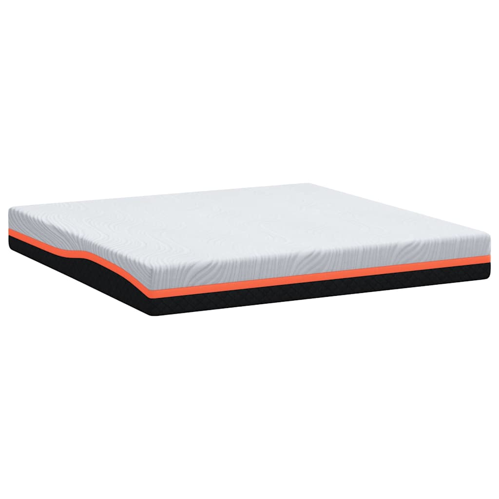 Matelas Blanc et Gris 180 x 200 cm Tissu jacquard - XIOS