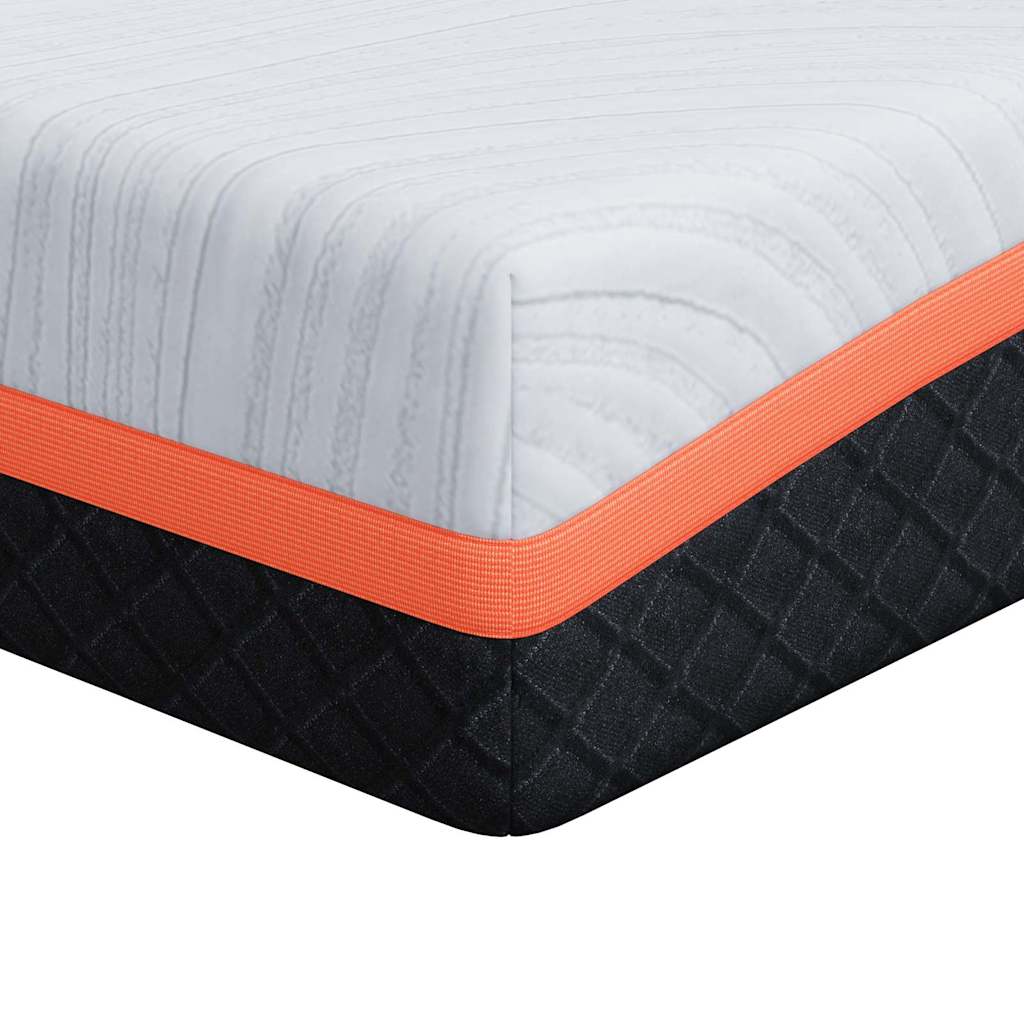 Matelas Blanc et Gris 200 x 200 cm Tissu jacquard - XIOS