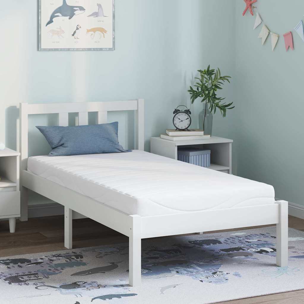 Matelas Blanc 80 x 160 cm Tissu jacquard - XIOS