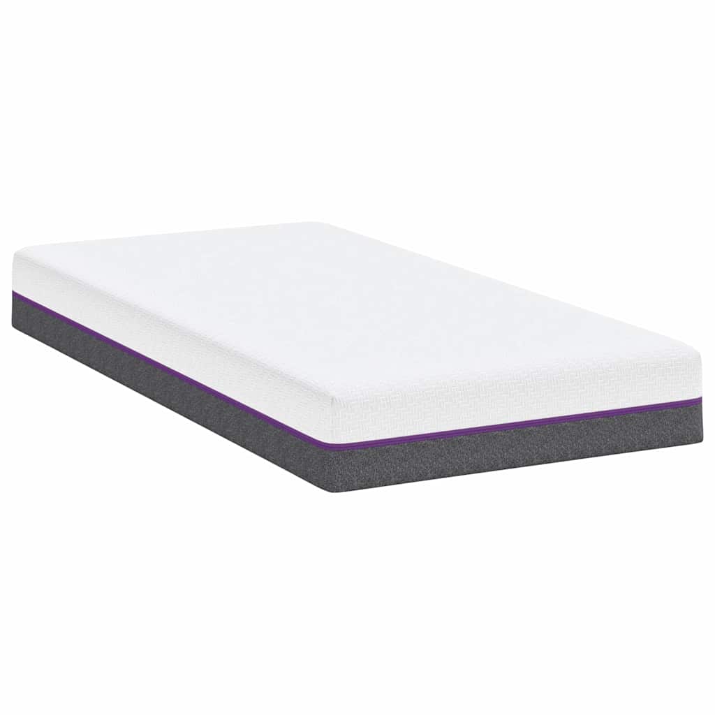 Matelas Blanc et Gris 80 x 160 cm Tissu jacquard - XIOS