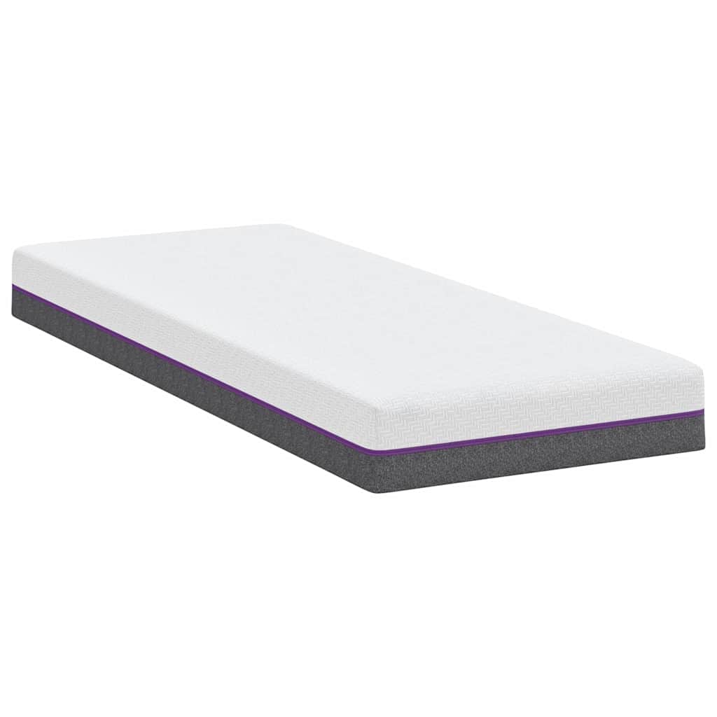 Matelas Blanc et Gris 70 x 200 cm Mousse à Mémoire - XIOS