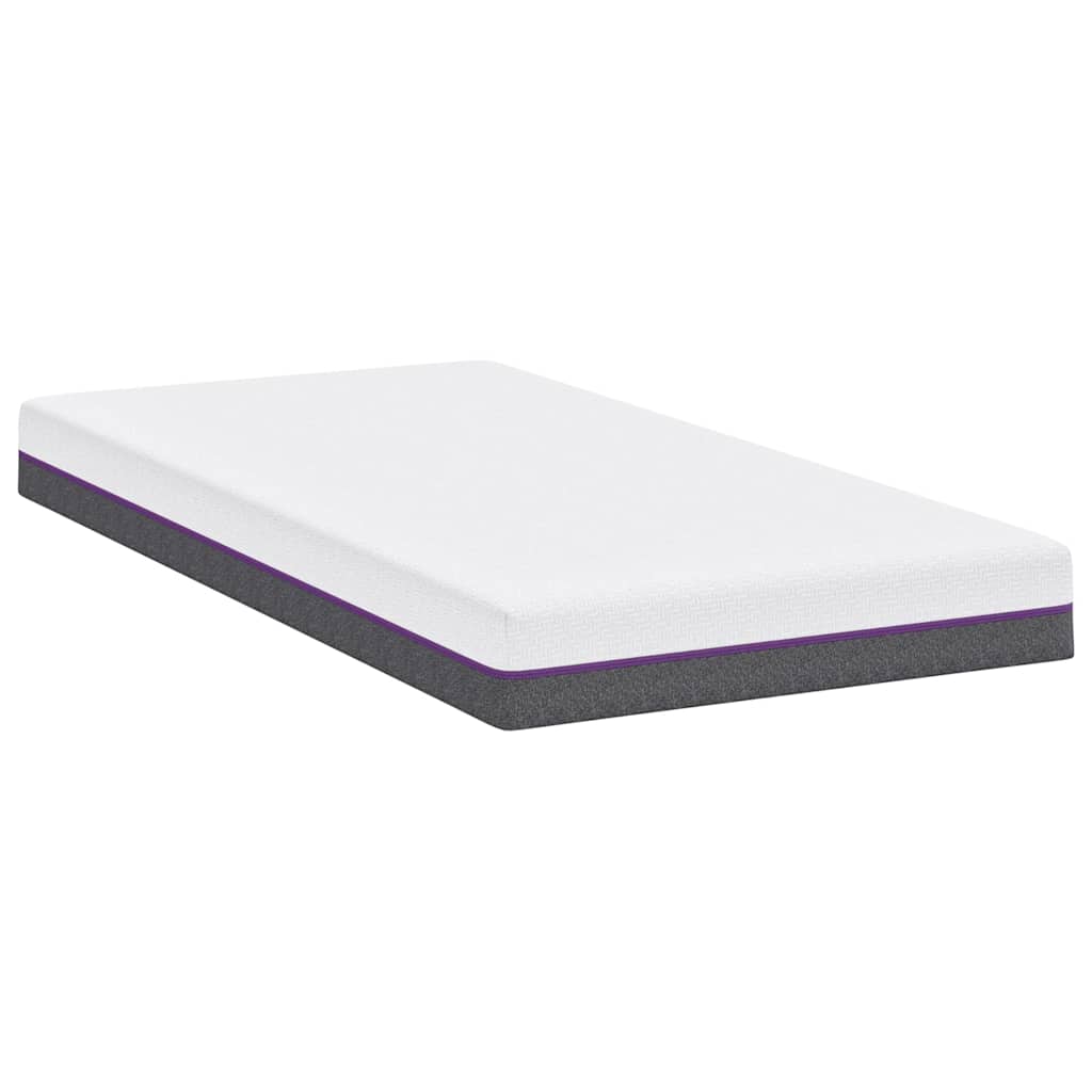 Matelas Blanc et Gris 90 x 190 cm Tissu jacquard - XIOS