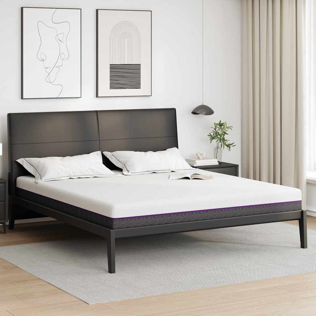 Matelas Blanc et Gris 180 x 200 cm Mousse à Mémoire - XIOS
