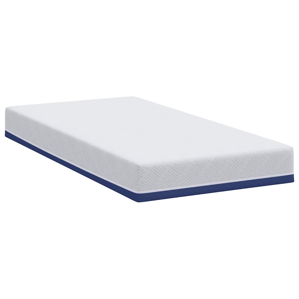 Matelas Blanc et Bleu 100 x 200 cm Mousse à mémoire de gel - XIOS