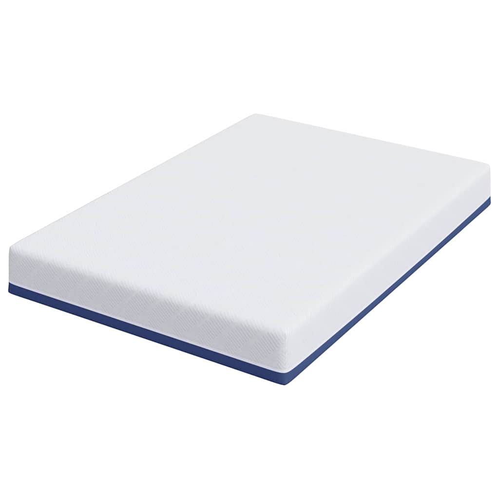 Matelas Blanc et Bleu 140 x 200 cm Tissu jacquard - XIOS