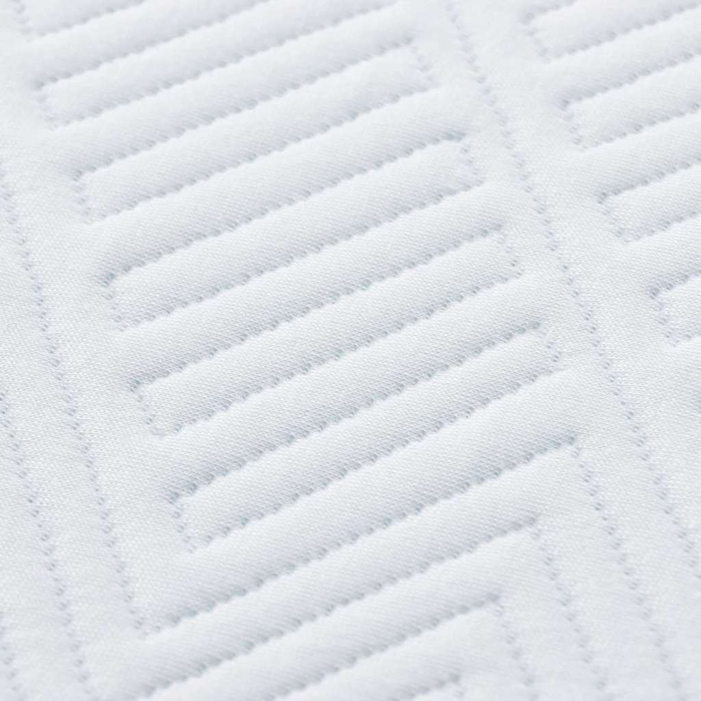 Matelas Blanc et Bleu 180 x 200 cm Tissu jacquard - XIOS