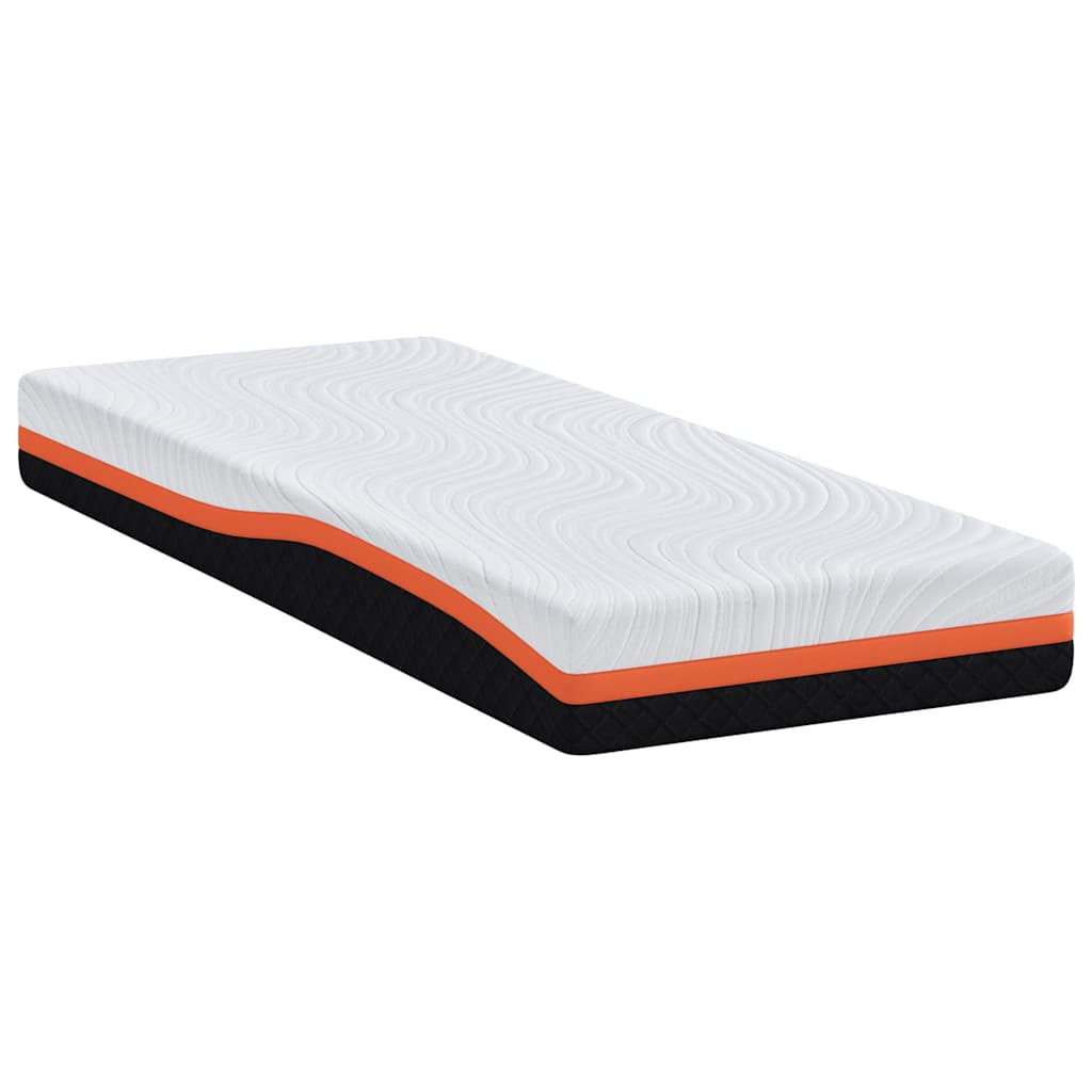 Matelas Blanc et Noir 80 x 200 cm Tissu jacquard