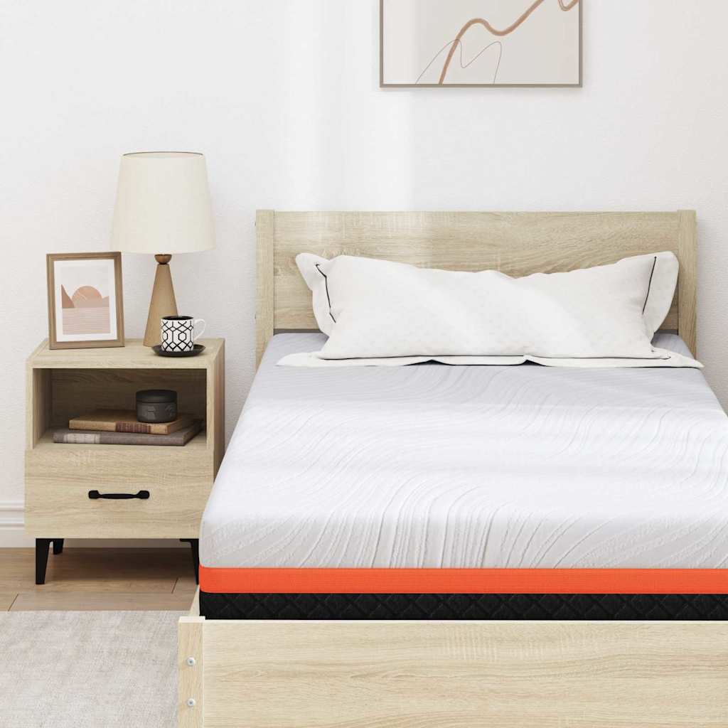 Matelas Blanc et Noir 120 x 200 cm Tissu jacquard
