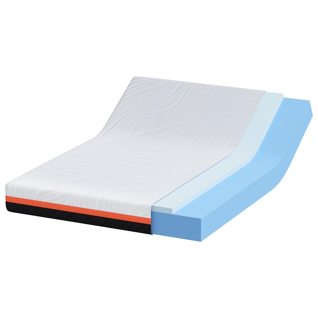 Matelas Blanc et Gris 140 x 190 cm Mousse à mémoire de gel - XIOS