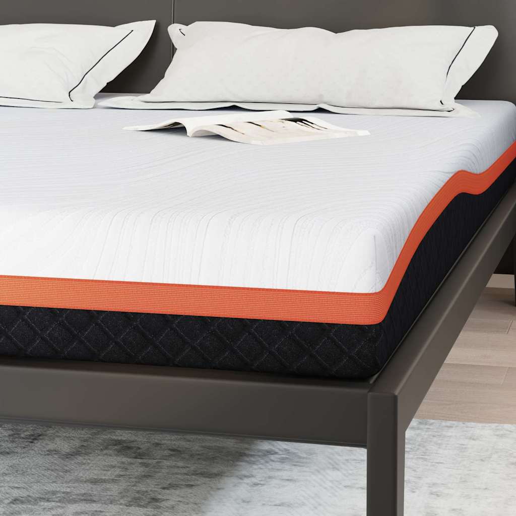 Matelas Blanc et Noir 200 x 200 cm Tissu jacquard