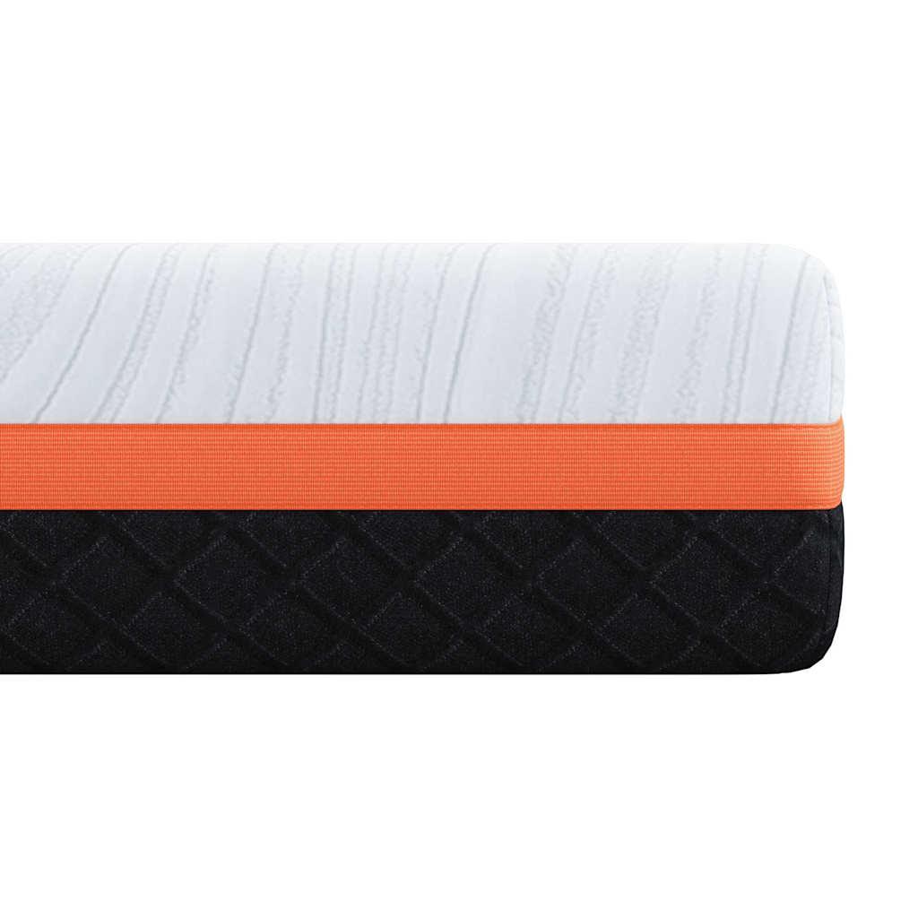Matelas Blanc et Noir 200 x 200 cm Tissu jacquard