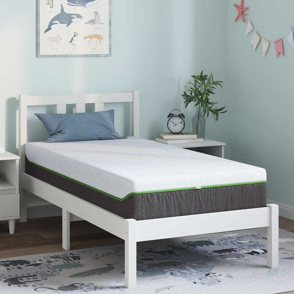 Matelas Blanc et Gris 80 x 160 cm Ressort ensaché - XIOS