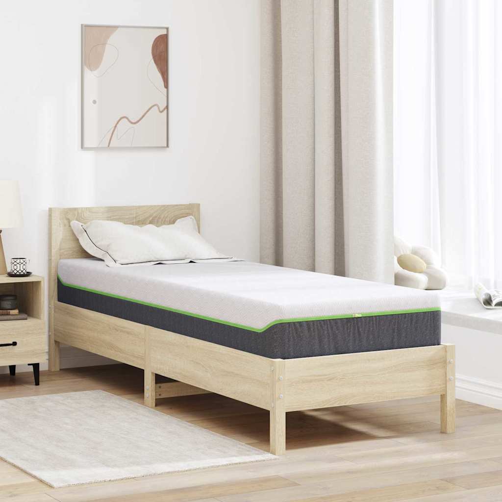 Matelas Blanc et Gris 70 x 200 cm Ressort ensaché - XIOS