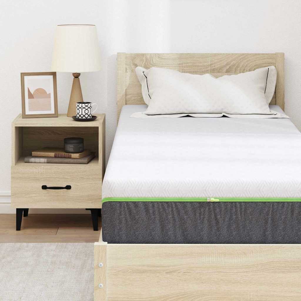 Matelas Blanc et Gris 80 x 200 cm Ressort ensaché - XIOS