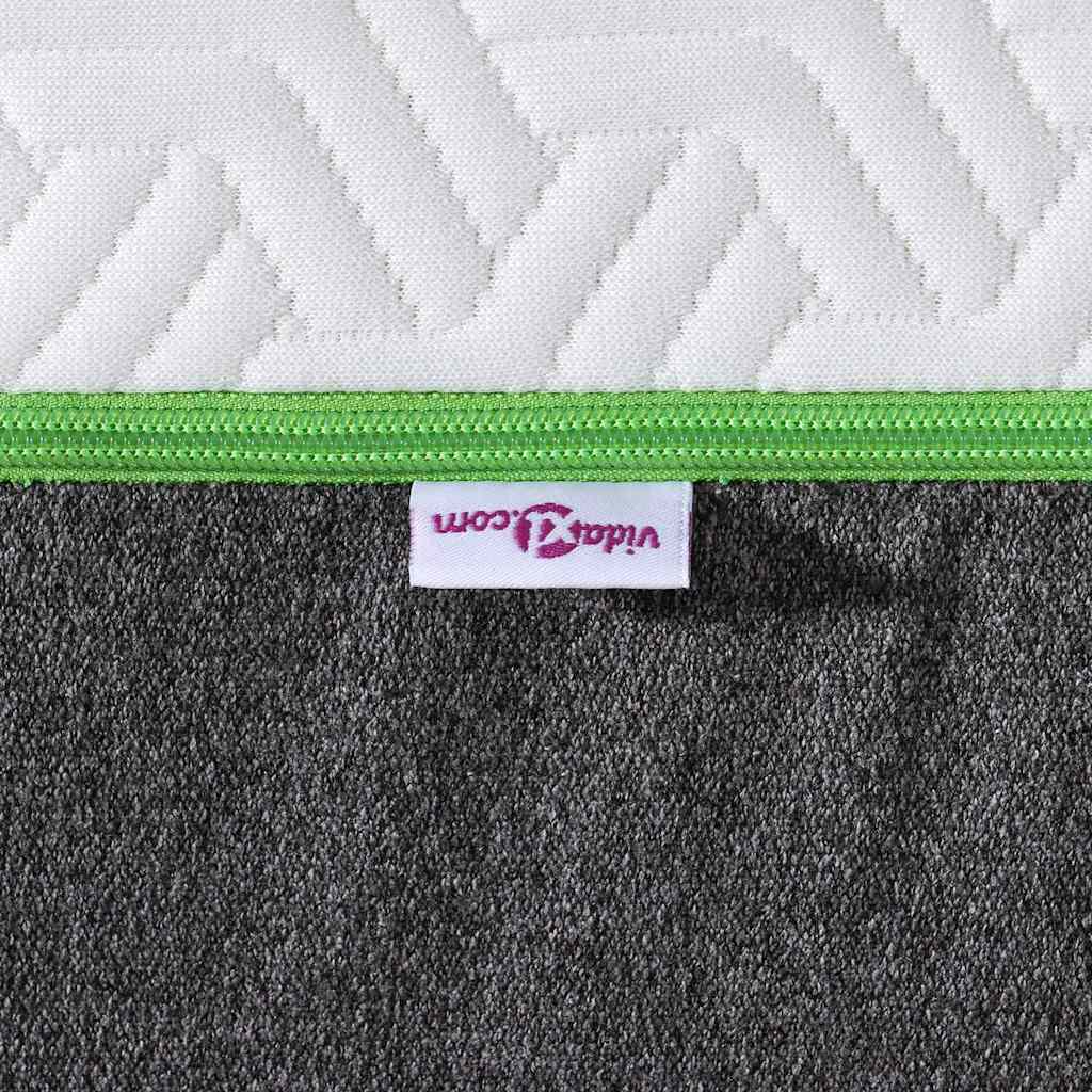 Matelas Blanc et Gris 140 x 190 cm Tissu jacquard - XIOS