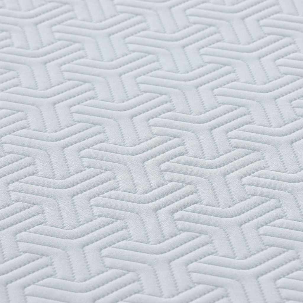 Matelas Blanc et Gris 140 x 190 cm Tissu jacquard - XIOS