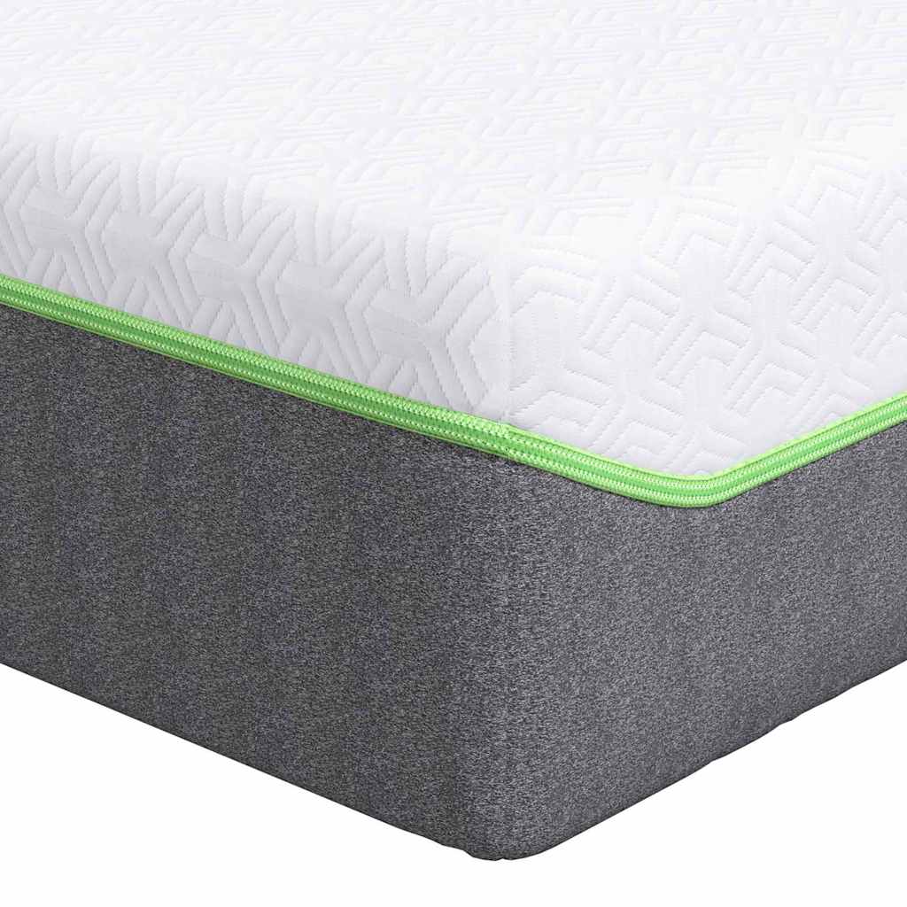 Matelas Blanc et Gris 140 x 190 cm Tissu jacquard - XIOS