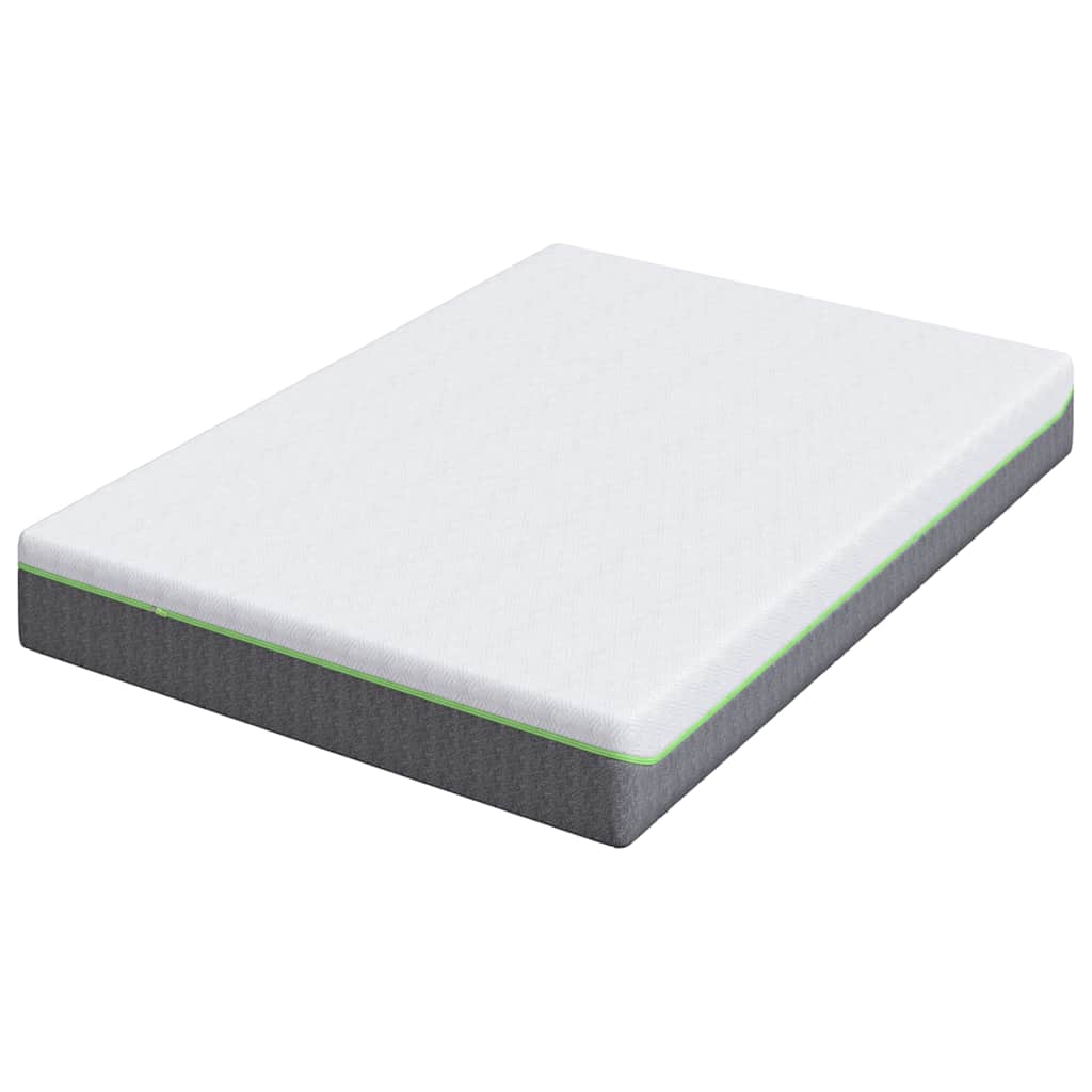 Matelas Blanc et Gris 140 x 190 cm Tissu jacquard - XIOS