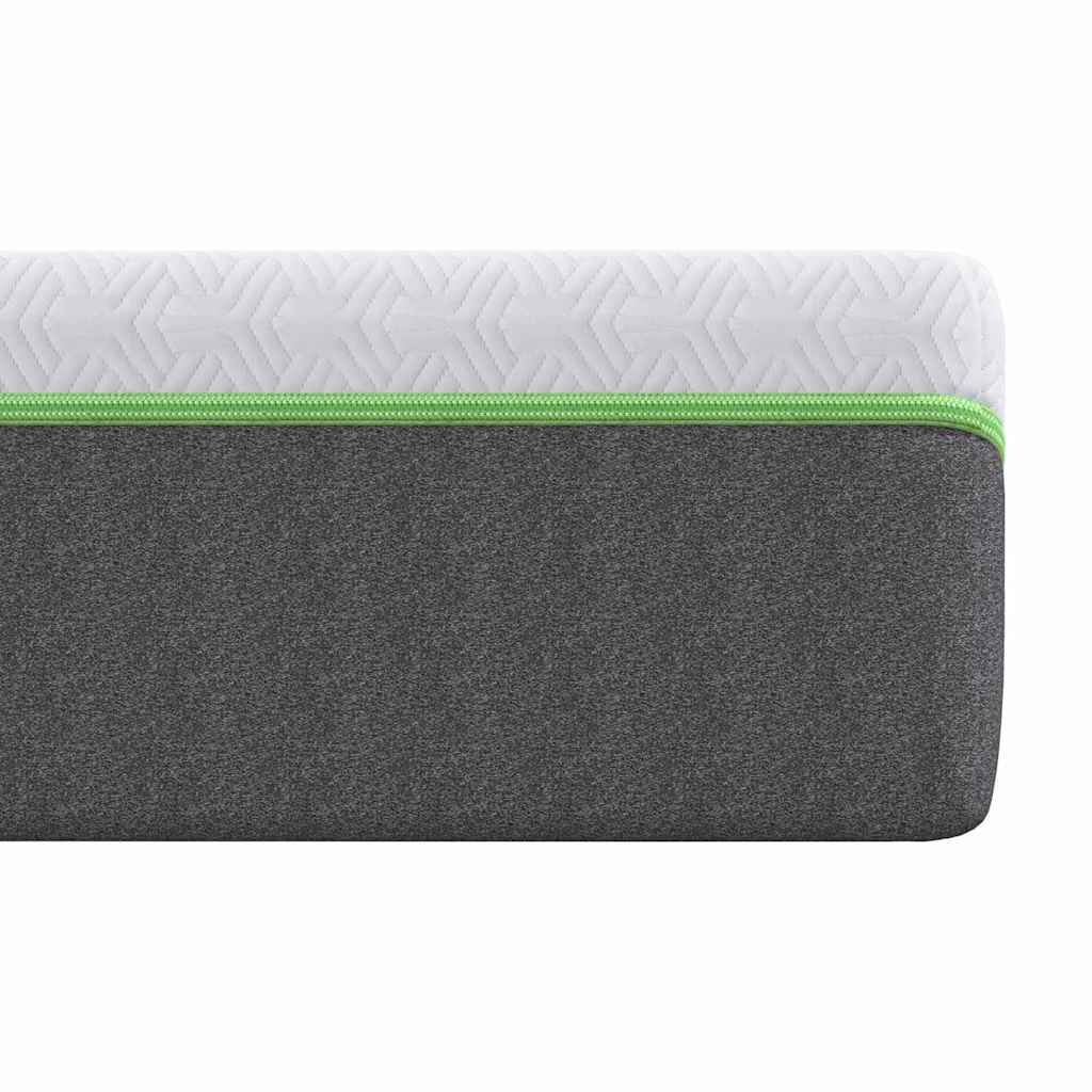 Matelas Blanc et Gris 140 x 190 cm Tissu jacquard - XIOS