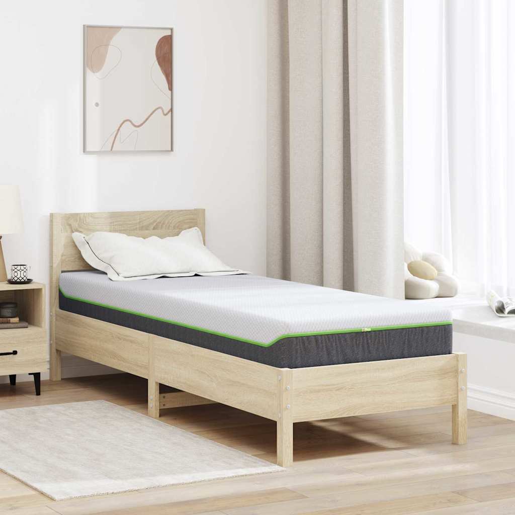 Matelas Moyennement doux 70 x 200 cm Blanc et Gris