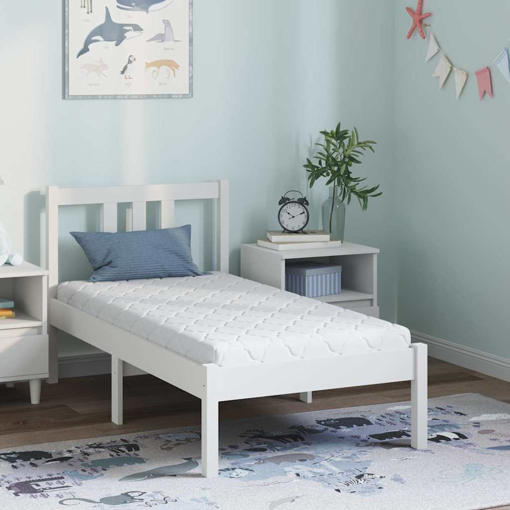 Matelas Blanc 70 x 140 cm Tissu jacquard - XIOS