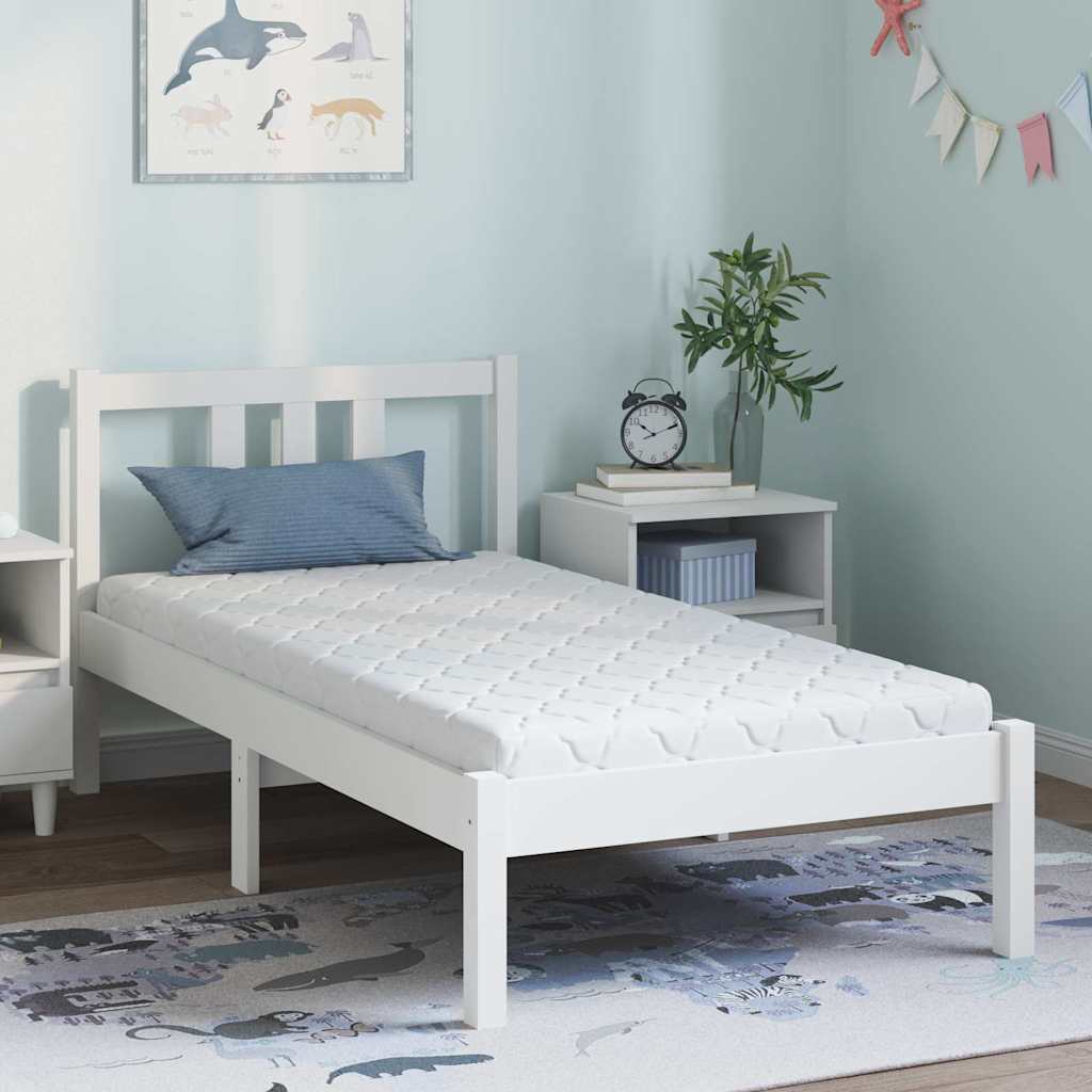Matelas Blanc 80 x 160 cm Tissu jacquard - XIOS