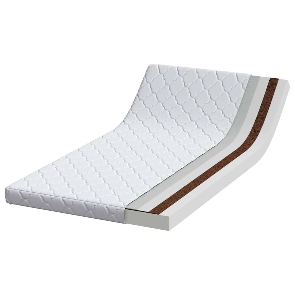Matelas Blanc 90 x 190 cm Tissu jacquard - XIOS