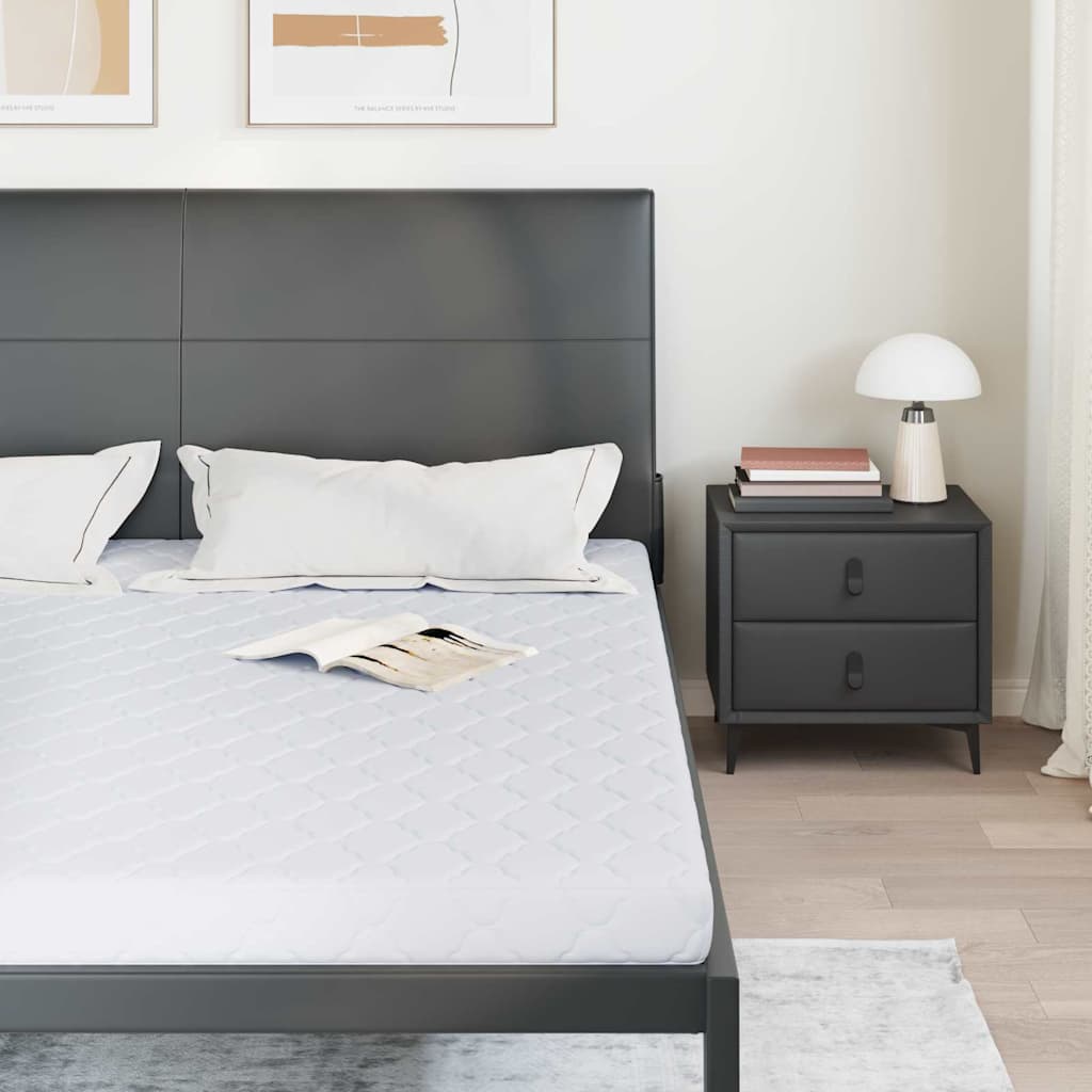 Matelas Blanc 200 x 200 cm Tissu jacquard - XIOS