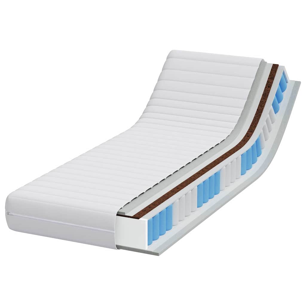 Matelas avec Couche de Coco Blanc 80 x 200 cm Ressort ensaché - XIOS
