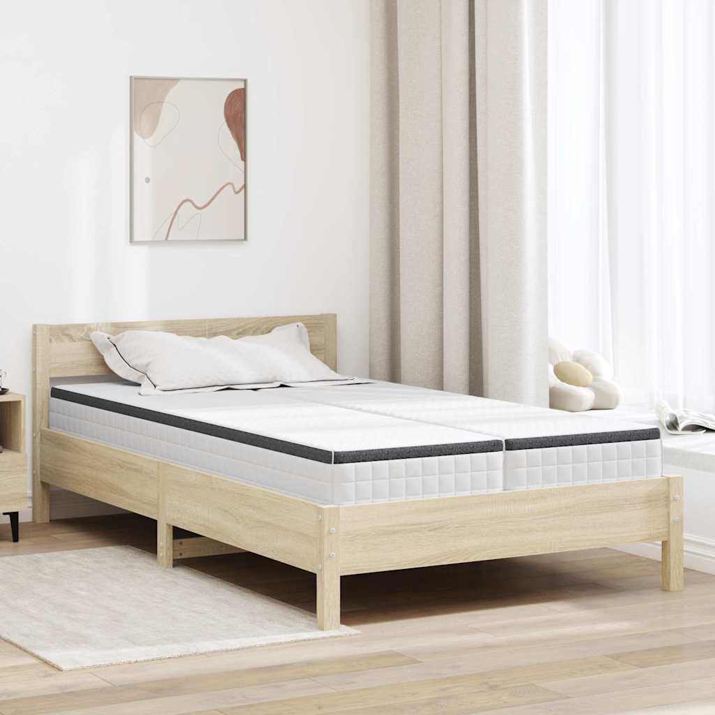 Matelas 2 pc Moyennement doux 60 x 200 cm Blanc et Gris