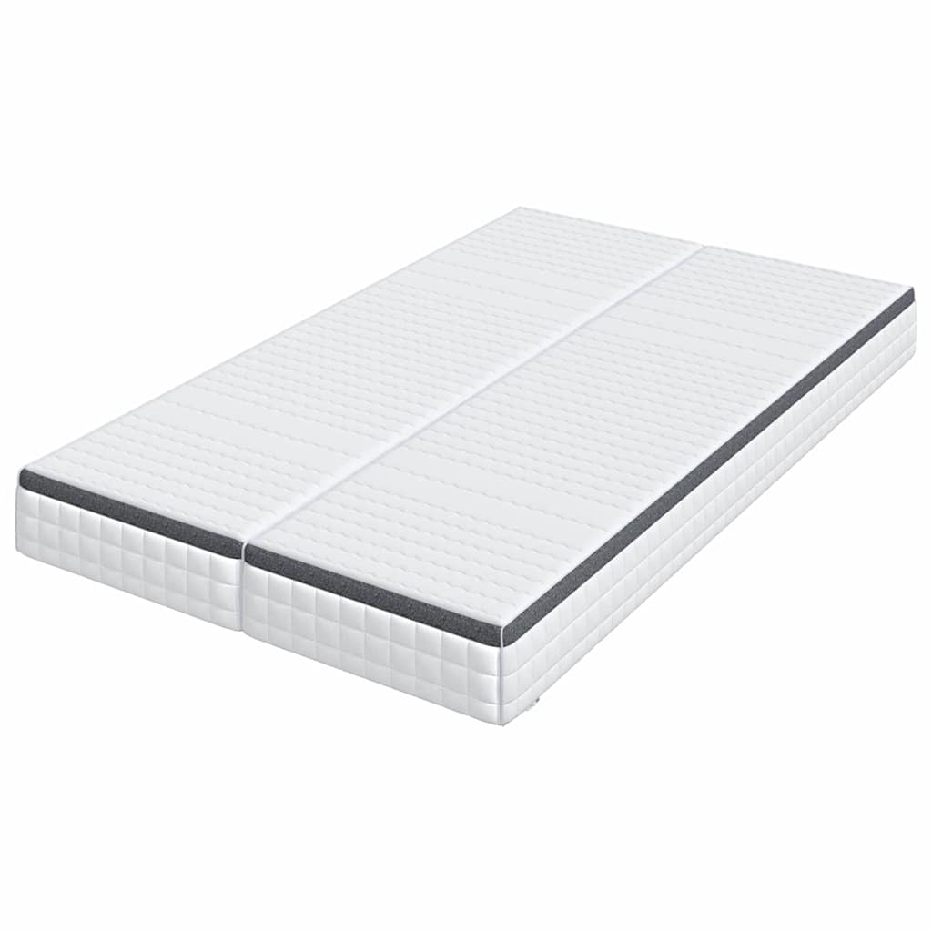Matelas 2 pc Moyennement doux 60 x 200 cm Blanc et Gris