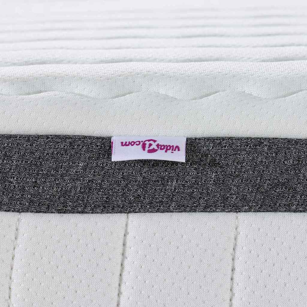 Matelas 2 pc Moyennement doux 70 x 190 cm Blanc et Gris