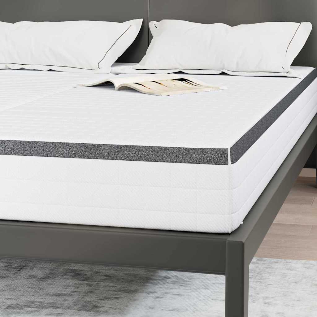 Matelas 2 pc Moyennement doux 70 x 190 cm Blanc et Gris