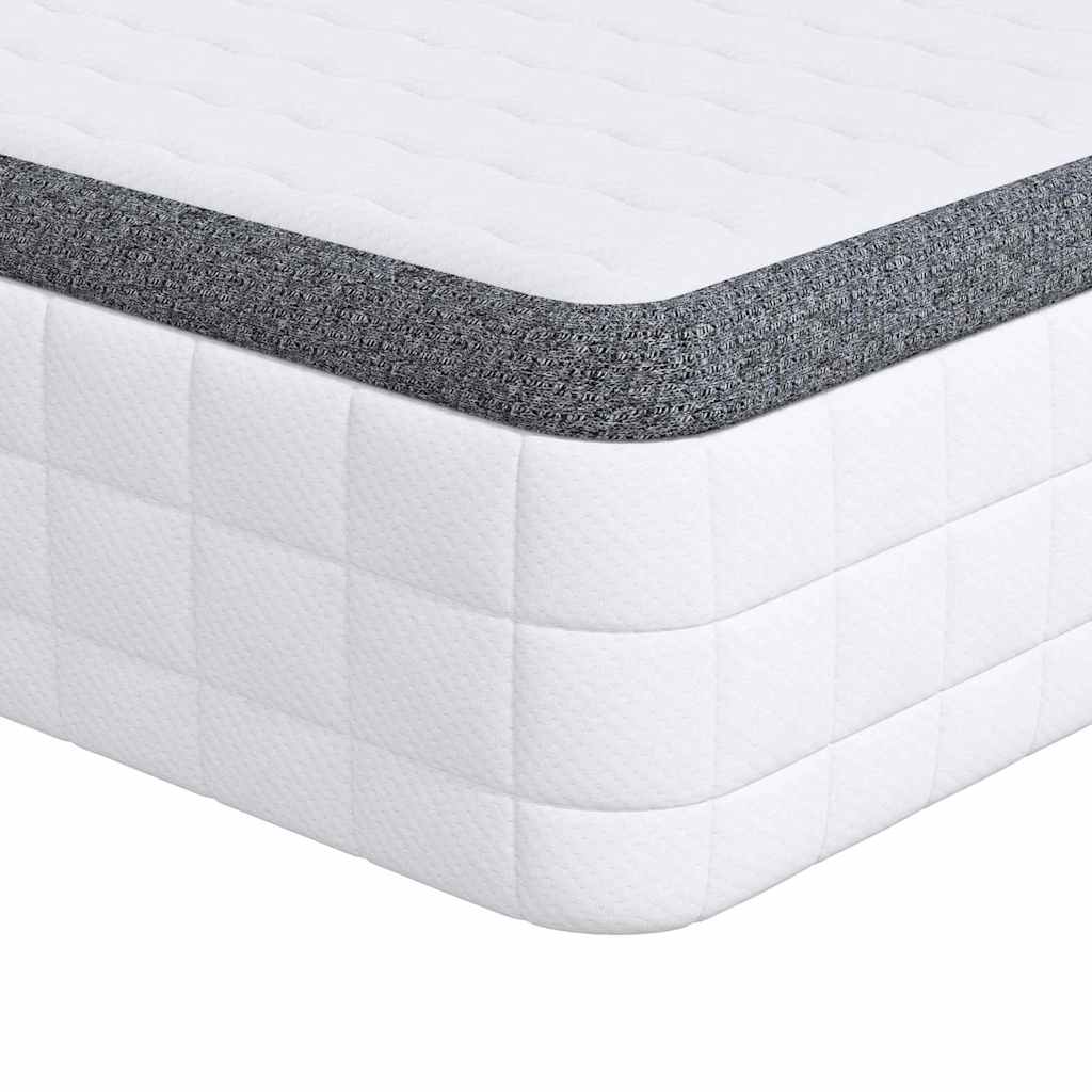 Matelas 2 pc Moyennement doux 70 x 190 cm Blanc et Gris