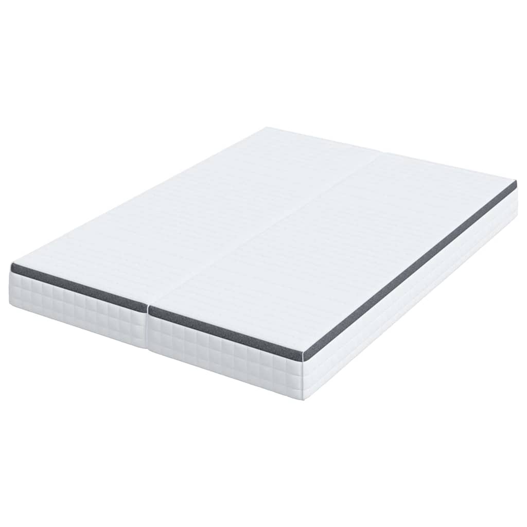 Matelas 2 pc Moyennement doux 70 x 190 cm Blanc et Gris